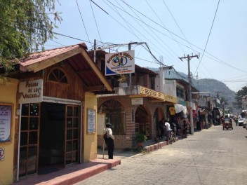Street next to Lake Atitlan