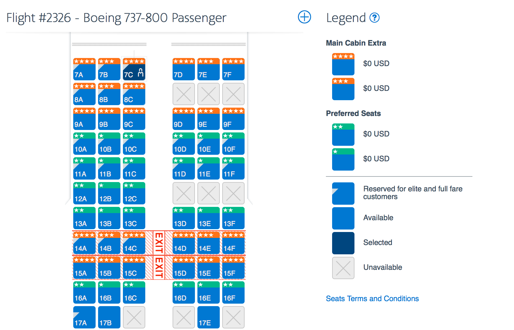 American Airlines Seating Chart 737 800