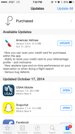 iPhone app update summary (Oct 26, 2014)